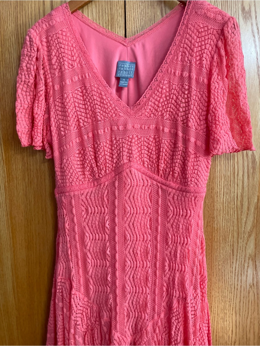 Rabbit Rabbit Rabbit Coral Lace Midi Dress - Picture 3 of 9